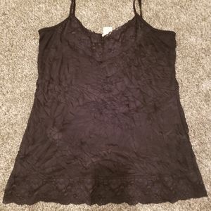 Maurices XL Black Cami with Lace (like new)